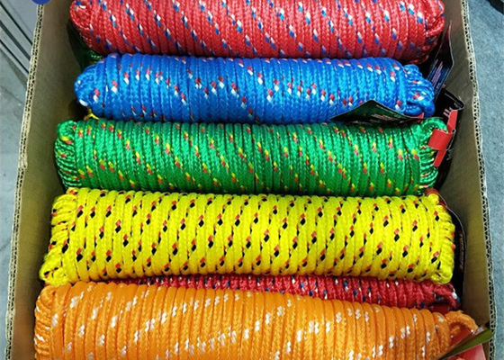 Corde tressée d'emballage de nylon de polypropylène de corde de 16 brins pour l'industrie de la pêche
